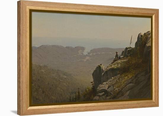 The Artist Sketching at Mount Desert, Maine, 1864-5-Sanford Robinson Gifford-Framed Premier Image Canvas