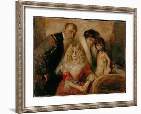 The Artist with His Wife and Children-Franz Von Lenbach-Framed Giclee Print