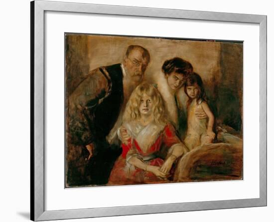 The Artist with His Wife and Children-Franz Von Lenbach-Framed Giclee Print