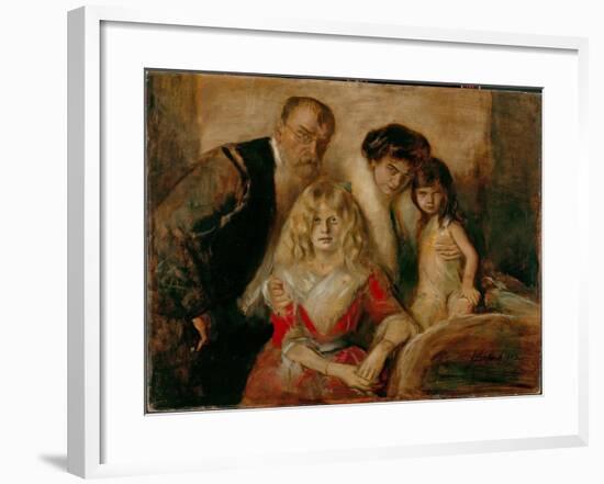 The Artist with His Wife and Children-Franz Von Lenbach-Framed Giclee Print