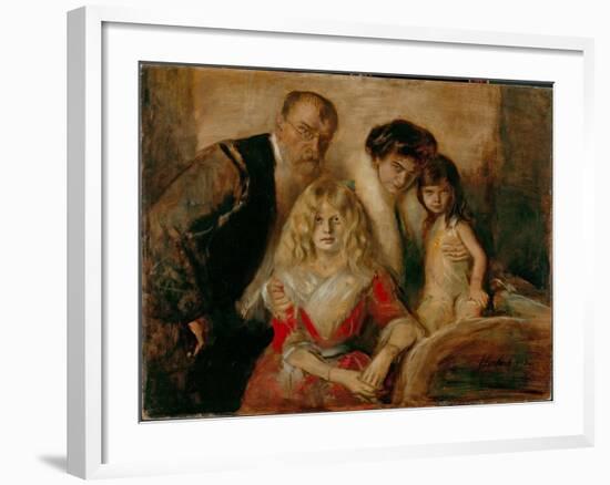 The Artist with His Wife and Children-Franz Von Lenbach-Framed Giclee Print