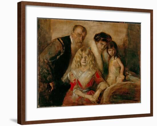 The Artist with His Wife and Children-Franz Von Lenbach-Framed Giclee Print