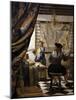 The Artists Studio or the Art of Painting-Johannes Vermeer-Mounted Art Print