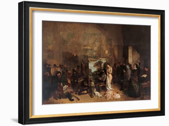 The Artists Studio-Gustave Courbet-Framed Giclee Print