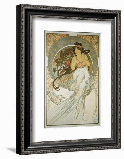 The Arts: La Musique-Alphonse Mucha-Framed Premium Giclee Print