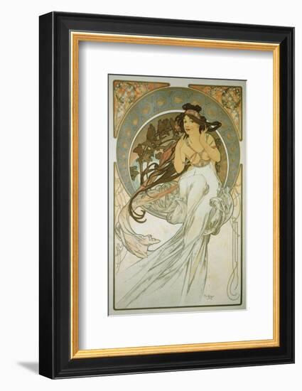 The Arts: La Musique-Alphonse Mucha-Framed Premium Giclee Print