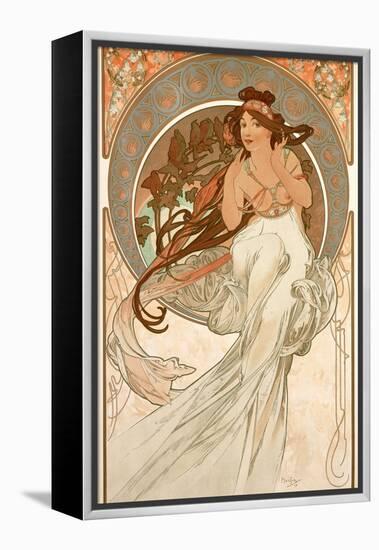 The Arts: Music, 1898-Alphonse Mucha-Framed Premier Image Canvas