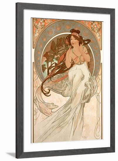The Arts: Music, 1898-Alphonse Mucha-Framed Premium Giclee Print