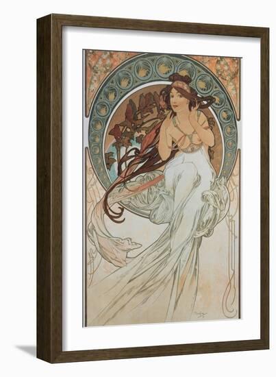 The Arts: Music, 1898-Alphonse Mucha-Framed Giclee Print