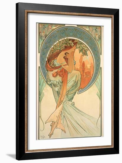 The Arts: Poetry, 1898-Alphonse Mucha-Framed Giclee Print