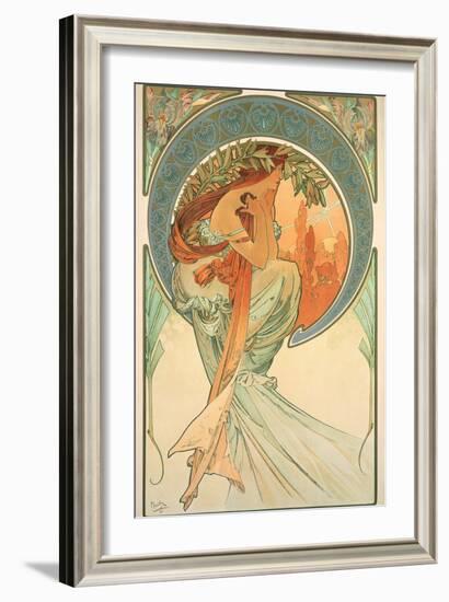 The Arts: Poetry, 1898-Alphonse Mucha-Framed Giclee Print