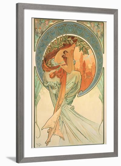 The Arts: Poetry, 1898-Alphonse Mucha-Framed Giclee Print