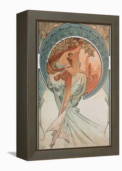 The Arts: Poetry, 1898-Alphonse Mucha-Framed Premier Image Canvas