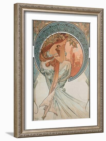 The Arts: Poetry, 1898-Alphonse Mucha-Framed Giclee Print