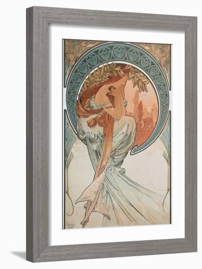 The Arts: Poetry, 1898-Alphonse Mucha-Framed Giclee Print