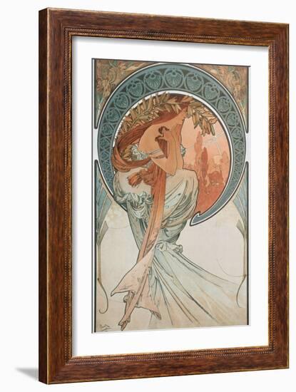 The Arts: Poetry, 1898-Alphonse Mucha-Framed Giclee Print