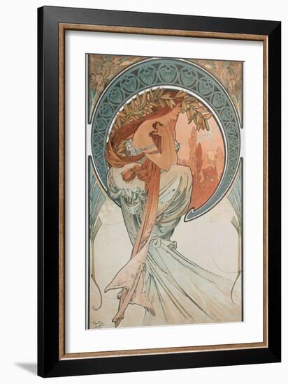 The Arts: Poetry, 1898-Alphonse Mucha-Framed Giclee Print