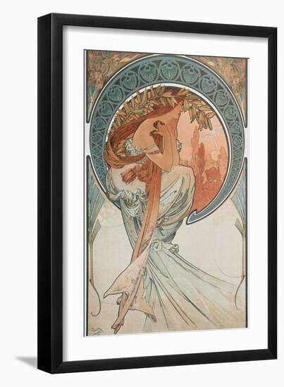 The Arts: Poetry, 1898-Alphonse Mucha-Framed Giclee Print