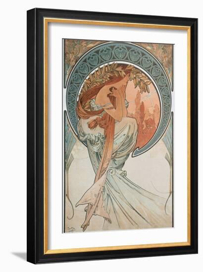 The Arts: Poetry, 1898-Alphonse Mucha-Framed Giclee Print