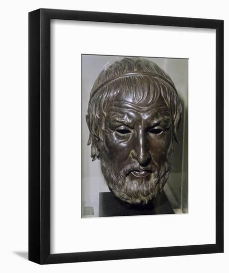 The Arundel Head - bronze head possibly of the Greek tragedian Sophocles. Artist: Unknown-Unknown-Framed Giclee Print