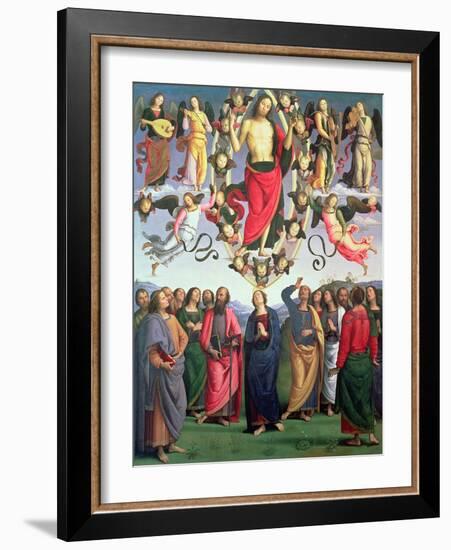 The Ascension of Christ, 1495-98 (Oil on Panel)-Pietro Perugino-Framed Giclee Print