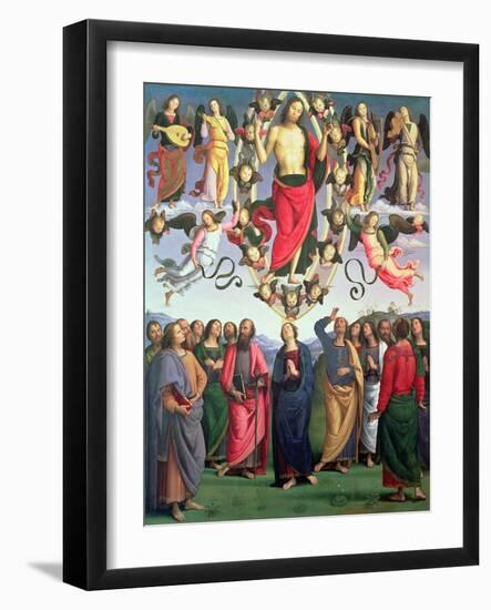 The Ascension of Christ, 1495-98 (Oil on Panel)-Pietro Perugino-Framed Giclee Print