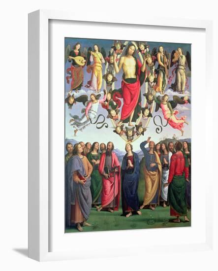 The Ascension of Christ, 1495-98 (Oil on Panel)-Pietro Perugino-Framed Giclee Print