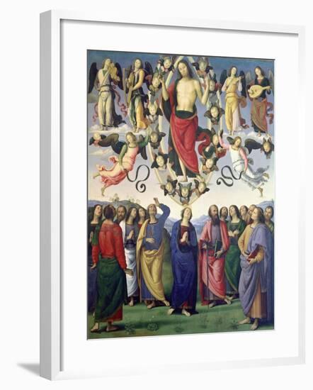 The Ascension of Christ, 1495-98-Pietro Vanucci Perugino-Framed Giclee Print