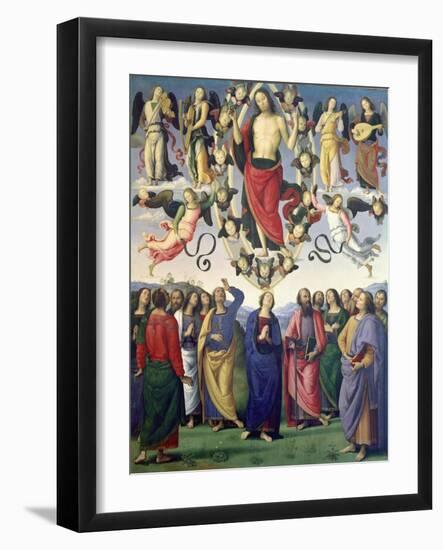 The Ascension of Christ, 1495-98-Pietro Vanucci Perugino-Framed Giclee Print