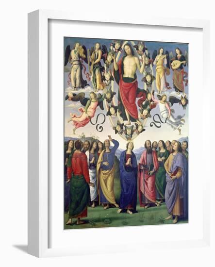 The Ascension of Christ, 1495-98-Pietro Vanucci Perugino-Framed Giclee Print