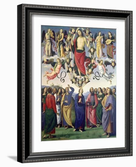 The Ascension of Christ, 1495-98-Pietro Vanucci Perugino-Framed Giclee Print