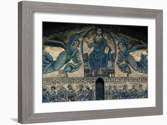 The Ascension of Christ, Mosaic on the Facade of the Basilica of St Fridianus-null-Framed Giclee Print