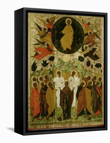 The Ascension of Our Lord, Russian Icon from the Malo-Kirillov Monastery, Novgorod School, 1543-null-Framed Premier Image Canvas