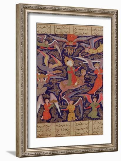 The Ascension of the Prophet Mohammed, Persian--Framed Giclee Print