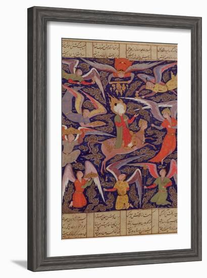 The Ascension of the Prophet Mohammed, Persian-null-Framed Giclee Print