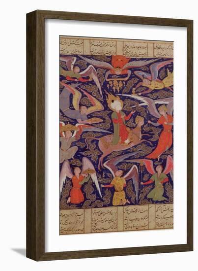 The Ascension of the Prophet Mohammed, Persian--Framed Giclee Print