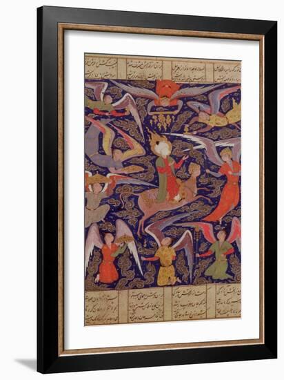 The Ascension of the Prophet Mohammed, Persian-null-Framed Giclee Print