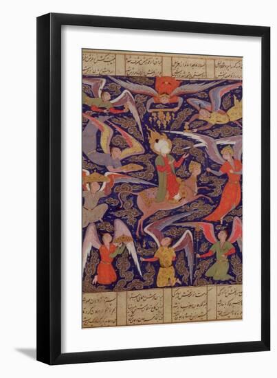 The Ascension of the Prophet Mohammed, Persian--Framed Giclee Print