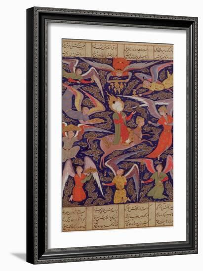 The Ascension of the Prophet Mohammed, Persian-null-Framed Giclee Print