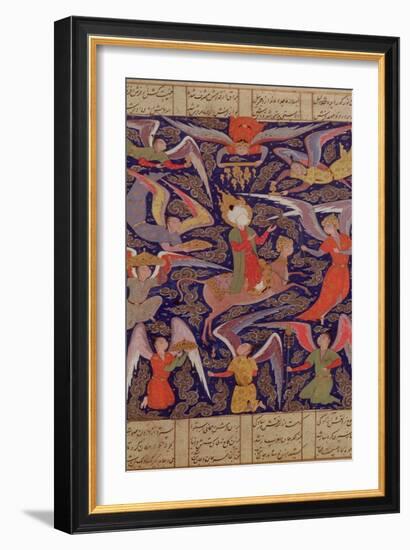 The Ascension of the Prophet Mohammed, Persian--Framed Giclee Print