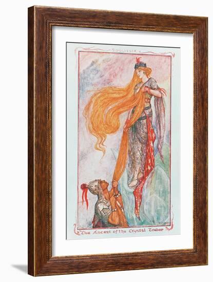 "The Ascent of the Crystal Tower", Illustration to 'Zouluisia' from One of the Coloured Fairy…-Henry Justice Ford-Framed Giclee Print