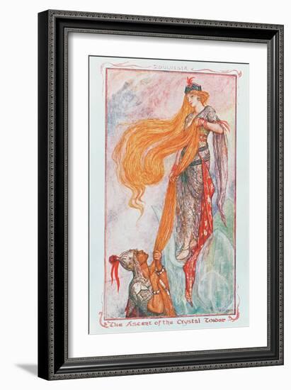 "The Ascent of the Crystal Tower", Illustration to 'Zouluisia' from One of the Coloured Fairy…-Henry Justice Ford-Framed Giclee Print