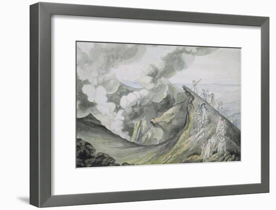 The Ascent of Vesuvius, 1785-91 (W/C over Graphite on Paper)-Henry Tresham-Framed Giclee Print