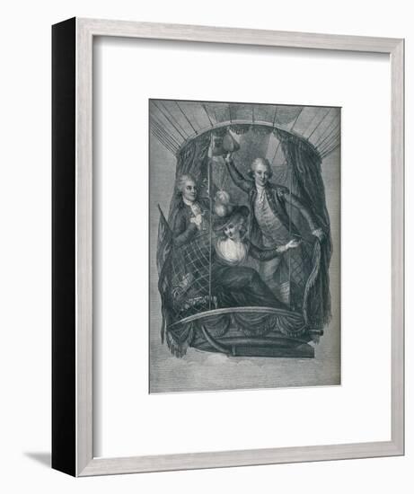 ''The Ascent of Vincent Lunardi, accompanied by Mrs. Sage and Mr. Biggin', 1785, (1910)-Unknown-Framed Giclee Print