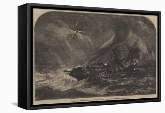 The Asia Dismasted by a Waterspout, on Her Passage from Port Phillip to Bombay-Samuel Read-Framed Premier Image Canvas