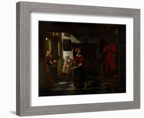 The Asparagus Vendor, 1675-80-Pieter de Hooch-Framed Giclee Print