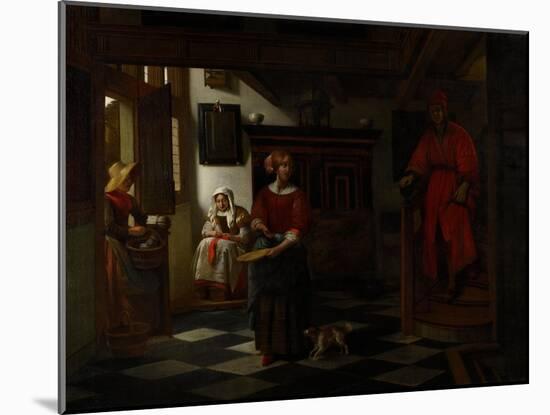 The Asparagus Vendor, 1675-80-Pieter de Hooch-Mounted Giclee Print