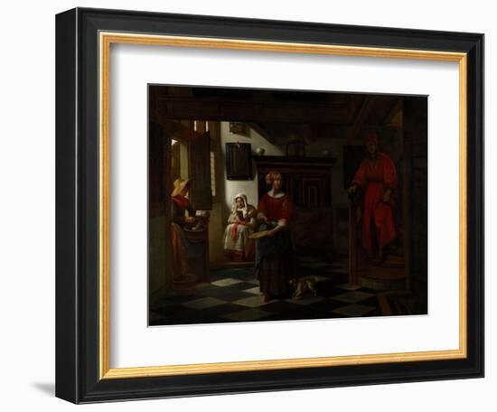 The Asparagus Vendor, 1675-80-Pieter de Hooch-Framed Giclee Print