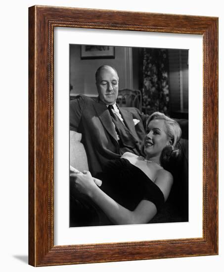 The Asphalt Jungle, Louis Calhern, Marilyn Monroe, 1950-null-Framed Photo