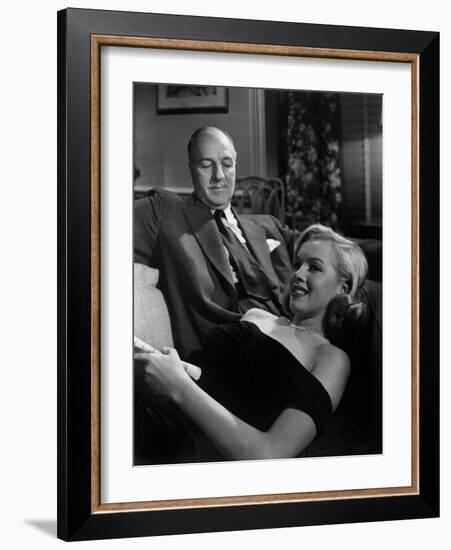 The Asphalt Jungle, Louis Calhern, Marilyn Monroe, 1950-null-Framed Photo